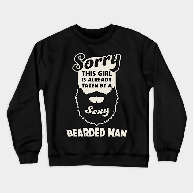 Sexy Bearded Man Crewneck Sweatshirt by veerkun